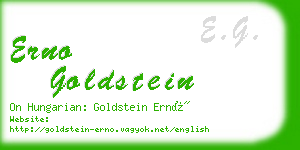 erno goldstein business card